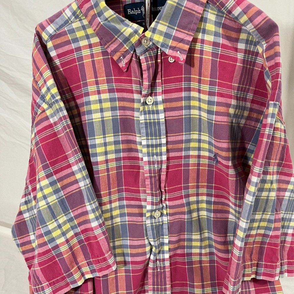 Men's Ralph Lauren Short Sleeve Button Down Large